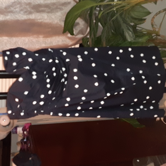 H&M Dresses & Skirts - - H&M navy blue with white polka dots mini dress size 6